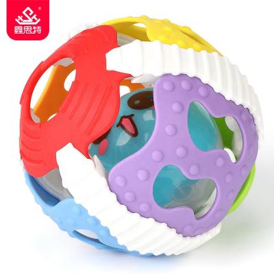 China Manufacturer Soft Plastic Toy Ring Bells Baby Rattle Ball Rattle Noise Rattle Sound Infant Colorful Light Musical Toy XST Bells for sale