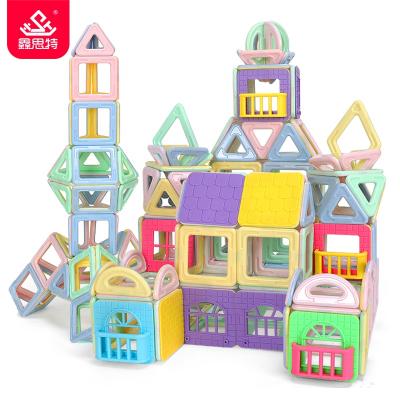 China Building Toy XST Kids 3D Plastic Magnetic Tiles Building Block Bricks Educational Toy For Children Magnetic Building Blocks for sale