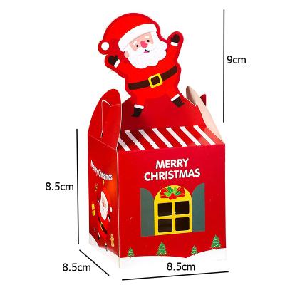 China Recycled Materials Christmas Boxes Sweet Home Shape For Decoration Christmas Eve Candy Gift Present Document Box Inner Packing For Christmas Party for sale