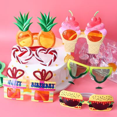 China Eco-friendly Multi Designs Summer Vacation Poker Rum Birthday Masquerade Party Nightclub Photo Booth Props Plastic Cosplay Glasses for sale