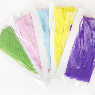 China Soft Macaroon Fringe 1x3m Baby Shower Birthday Kind Reveal Party Backdrop Foil Tassel Decoration Macaron Soft Colors Fringe Tinsel Foil Curtain for sale