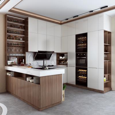 China Environmental Friendly PA Customized Modular Modern MDF Kitchen Furniture for sale