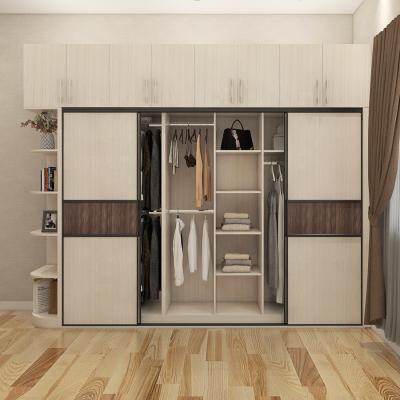 China (Other) Newly Design Large Adjustable Wooden Wardrobe Bedroom Wooden Wardrobe MDF OEM Service for sale