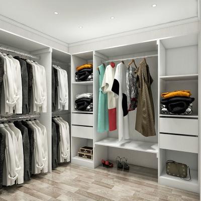 China (Height)Adjustable Pa Custom Design Clothing Open Bedroom Walk-in Closet Diy Open Wardrobe for sale