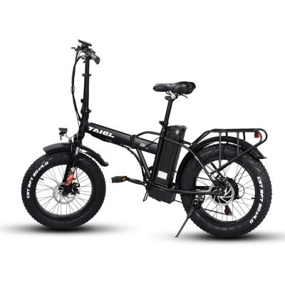 China Foldable Carbon Steel Long Term Folding Fat Bike High Quality Electric Tire Frame Cheap Electric Bicycle for sale