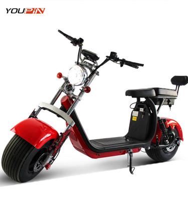 China Big Seat Unisex Long Range Citycoco Electric Scooter With Two Removable Battery for sale