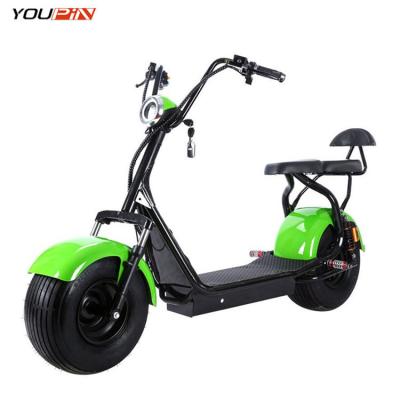 China Most Fashionable Adult 2 Seat 60v Fat Tire Unisex Electric Scooter With Pedal for sale