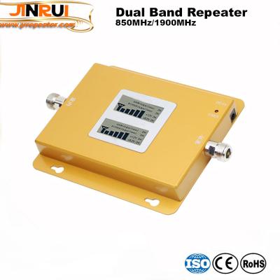 China 850/1900 dual band mobile phone booster cellular repeater signal booster 135*105*26mm for sale