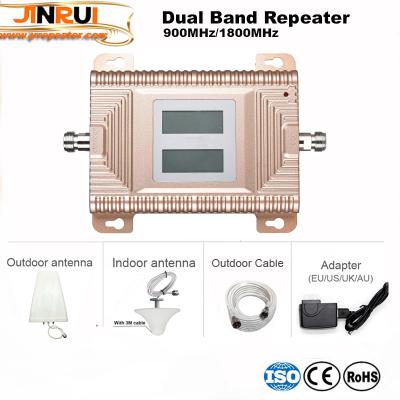 China gsm repeater, singal booster, dual band gsm 900 +1800 cell phone signal amplifier 135*105*26mm for sale