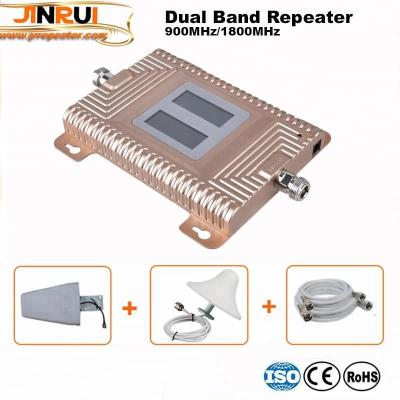 China 900/1800mhz dual band cellular networks 2g 4g mobile phone signal repeater 135*105*26mm for sale