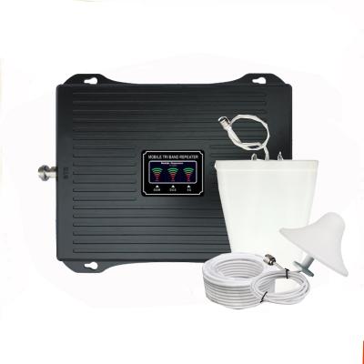 China 2g 3g 4g Tri Band Signal Booster 900 1800 2100 GSM WCDMA UMTS LTE Tri Band Cellular Repeater 210*190*30mm for sale