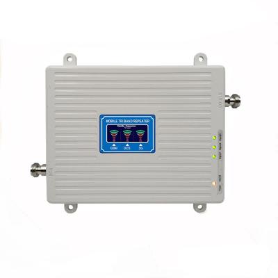 China Cellular Signal Booster 900 1800 2100 Tri Band Signal Repeater DCS LTE WCDMA GSM 2g 3g 4g Amplifier 210*190*30mm for sale