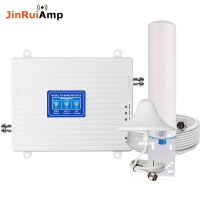 China 70db Tri Band Signal Booster Gsm 900/2100/2600 Signal Repeater 2G 3G 4G Amplifier 210*190*30mm for sale