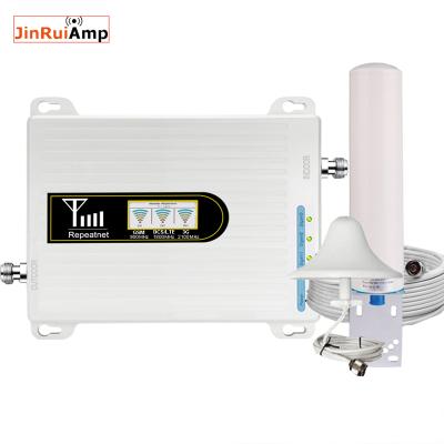 China Mobile Signal Booster 1800 2100 4g Triple Amplifier Band Mobile Phone Repeater Network Booster 900 210*190*30mm for sale