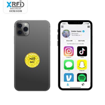 China NFC Waterproof Epoxy Sticker Waterproof/NFC Sticker Waterproof Social Media Phone Case Tag For Sharing Contact Information for sale