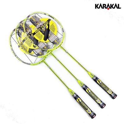 China Eastic & Durable Customized Logo PU Grip Graphite Badminton Racket for sale