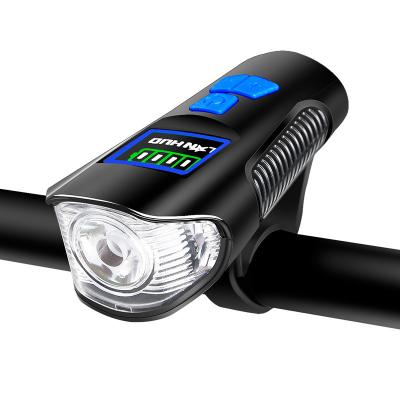 China Waterproof Bicycle Light USB Bike Front Light Flashlight Handlebar Cycling Head Fill Light with Horn Speed ​​Meter LCD Display FGL08 for sale