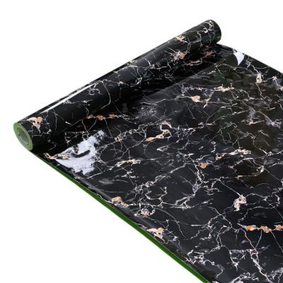 China Waterproof Self Adhesive Wallpaper Kitchen Toilet Tile Table Top Cabinet Wall Marble Renovation Sticker for sale