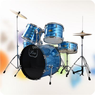 China PET Beginner Light Blue Burst Color Drum Kit for sale