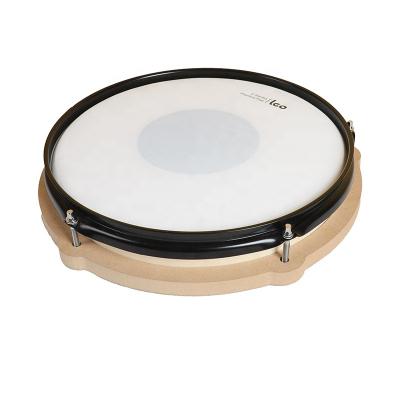 China 12 Inch Adjustable PET Drum Silent Practice Pad With Wood Base And Steel Frame for sale