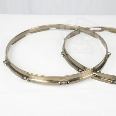 China Metal Trap Drum Hoops Gold Color 2.3mm Bronze Triple Flanged Drum Rims for sale