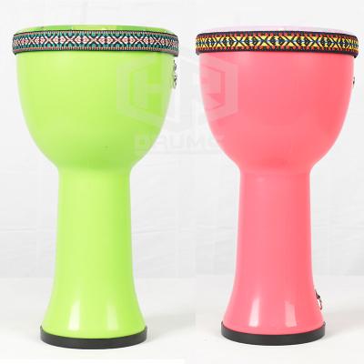 China PET Percussion African Hand Drum Polyester Color Kids Drum 8 Inch ABS Color Drum Head Head Djembe for sale