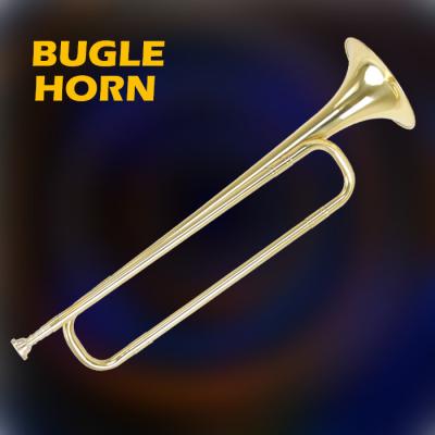 China Gold Lacquer China Lacquer Finish Bb Yellow Brass Main Bugle Horn for sale