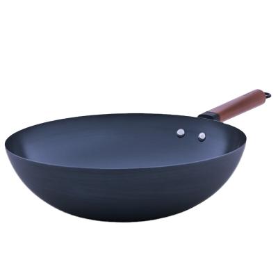 China Domestic Uncoated Stainless Pan 32cm Cast Iron Wok Stove Gas Induction Cooker Durable General Purpose for sale