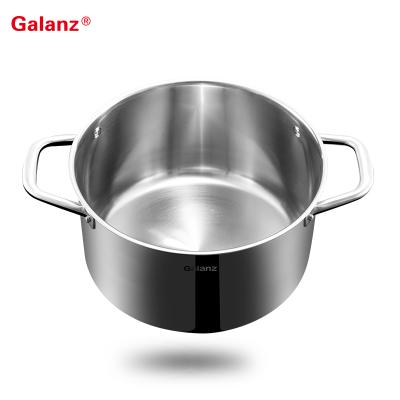 China Sustainable china sale items cookware stock pot stainless steel soup hot pot with cover for sale