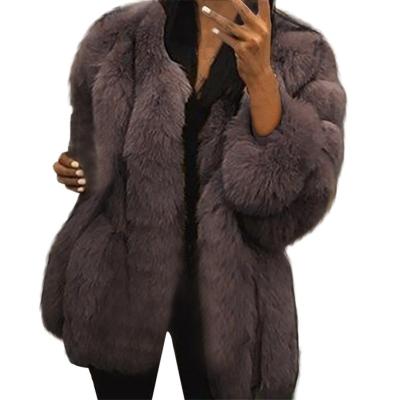 China Windproof Stylish Thick Warm Guarantee Breathable Winter Quality Plus Size Girls Fur Coat for sale