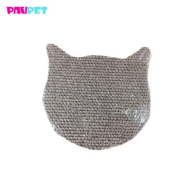 China Scratch Pet Scratching Small Board Volume Cat Shaped Cat Toy Free Catnip Scratching Toy for sale