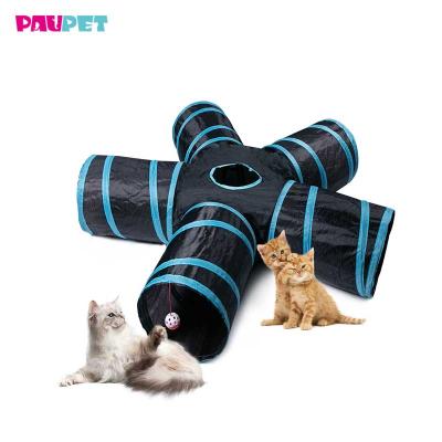 China Five Ways Pet Tunnel Viable Foldable Portable Funny Game Cat Tunnel for sale