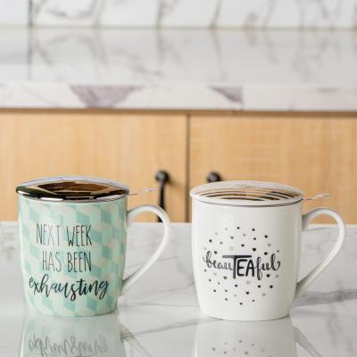 China Wholesale Cheap Fine China Ceramic Durable Water Cup Decal Durable Porcelain Coffee Mug Set for sale