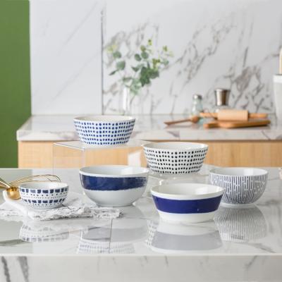 China Sustainable Dinnerware Ceramic White Bone China Serving Bowls For Restaurant for sale