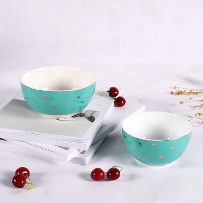 China Restaurant Home Serving Viable High Quality Wholesale Bowl Rice Noodle Decal Tableware Good Price for sale