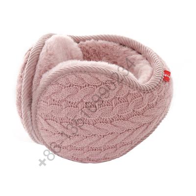 China Women Unisex Winter Mens Ear Warmers Jacquard Weave Soft Solid Knitted Knitted Plush Ear Muffs for sale