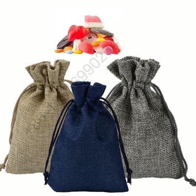 China Drawstring Gift Bag / Christmas New Year Fiber Drawstring Bag Christmas Apple Candy Canvas Bag for sale