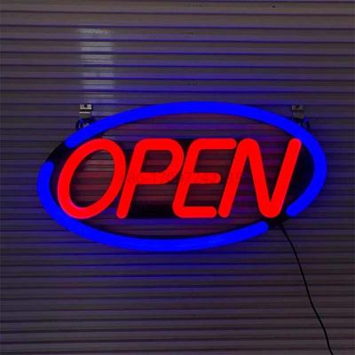 China New Arrival Ultra Bright Neon Sign Remote Control Buildings Oval LED Led Panel Open LED Sign Display for sale