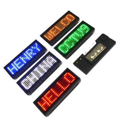 China Programmable LED Announcement Name Badge for sale