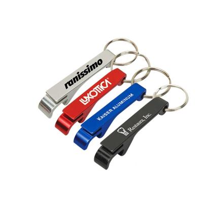 China Custom promotion gift logo printing aluminum alloy bottle opener key chain or key chain for promo gifts for sale