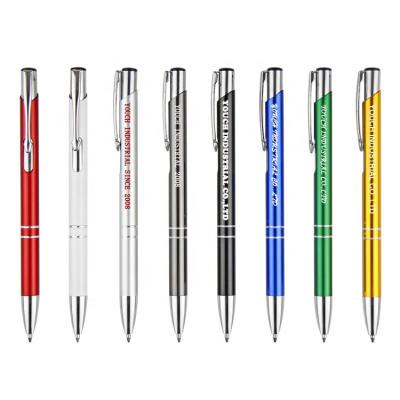 China Customized ballpoint pen Hot sale company business promo logo printing aluminum alloy promotional gifts for sale