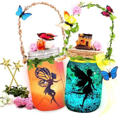 China BAOYU Modern Fairy Lantern Craft Kit, Remote Control Jar Night Light, Make Your Own Fairy Deco Lantern Jar Decor Craft for Girls for sale