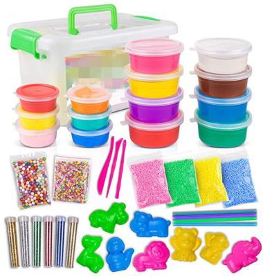 China Glitter Sticks Crystal Clay Set DIY Crystal Slime Supplies Slime Making Kit Comes with 14 Colors Slime 6 Packs Colorful Foam Balls 6 Glitter Shake Jars for Kids for sale