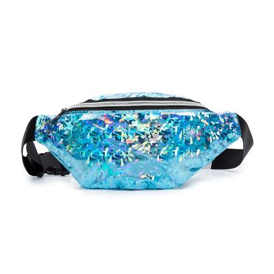 China Wholesale Colorful Leather Adults Fanny Pack Waist Bag Women Custom Waterproof Sequin Sports Waist Bag for sale