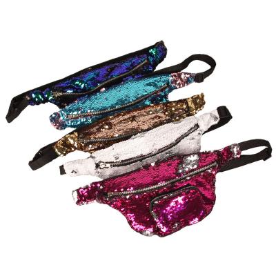 China Colorful Sequin New Arrival Fashion Mermaid Waist Bag Women Multi Function Chest Bag Store Content Bag for sale