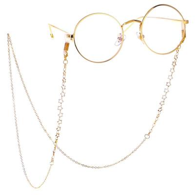 China Fashion Wholesale Price Gold/Silver Color Glass Chain For Women Jewelry Fashion Eyewear Glass Chain Accessories for sale