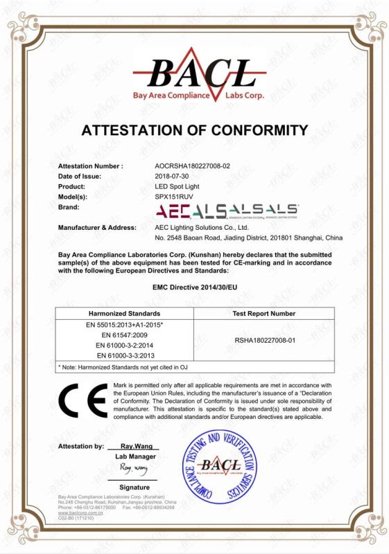 CE - Aec Lighting Solutions Co., Ltd.