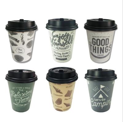 China Recycled Materials Disposable Milk Tea Coffee Hot Drink Cups Foam Cup Beverage Takeaway Paper Cup for sale