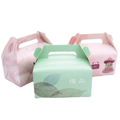 China Factory Wholesale Portable Biodegradable Mousse Cake Box West Point Bakery Dessert Slices With Paper Tray Packaging Box for sale