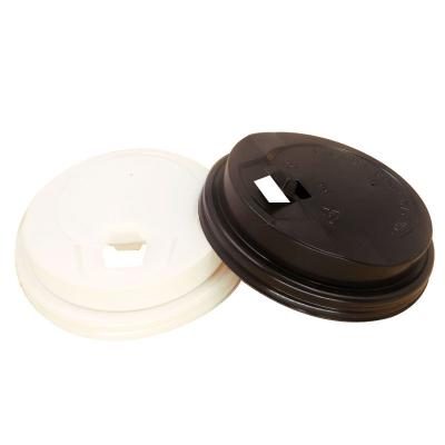 China Non Spill Disposable Coffee Cup Cover , PP Plastic Lids Disposable Cups With Lids Plastic for sale